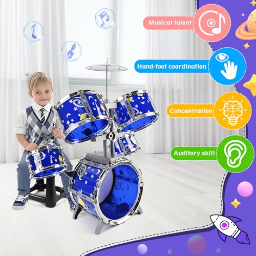 Kids Jazz Drum Set with Stool W693