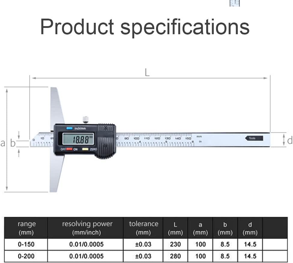 Digital Depth Caliper (200mm) N884