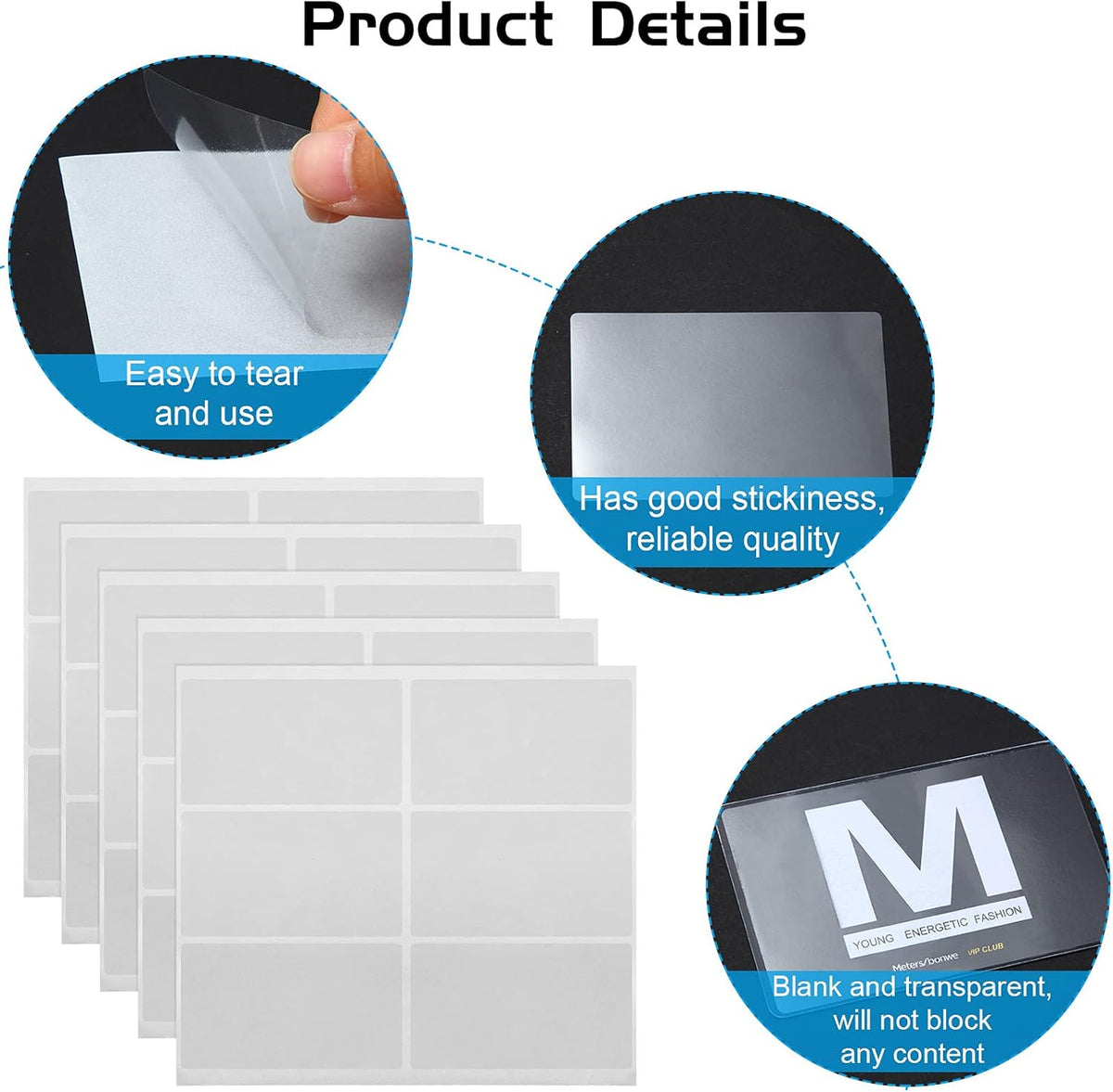 30 Pieces Clear Self Stick ID Card Protective Overlay, 2.05 x 3.3 Inch P117