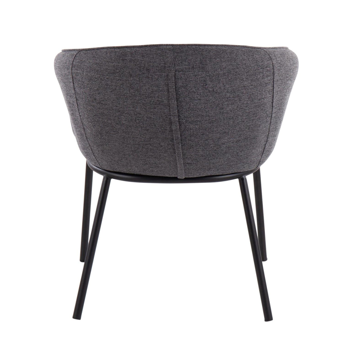 Black Steel and Charcoal Fabric Chair A157198