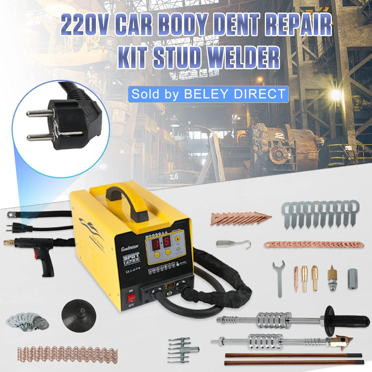 220V 7 Modes 3KW Stud Welder Dent Repair Kit L1145