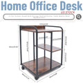 3-Tier Rolling Printer Stand with Storage Z2080