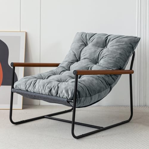 Beige Velvet Accent Chair with Metal Frame R952978
