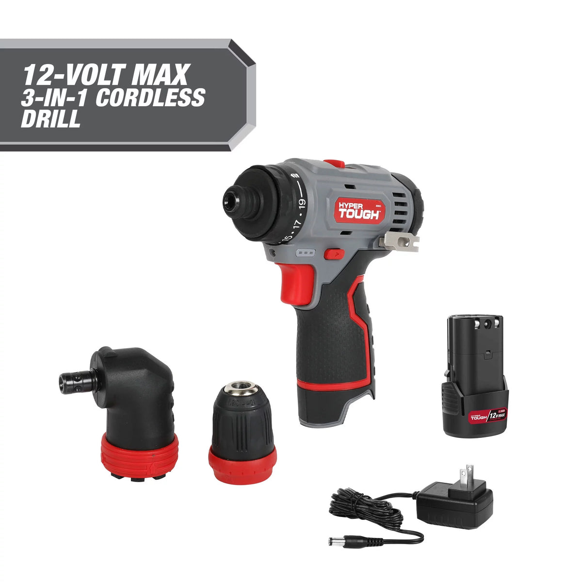 12V Max Lithium-Ion 3-in-1 Multi-Head Power Drill Set with Battery and Charger P345631