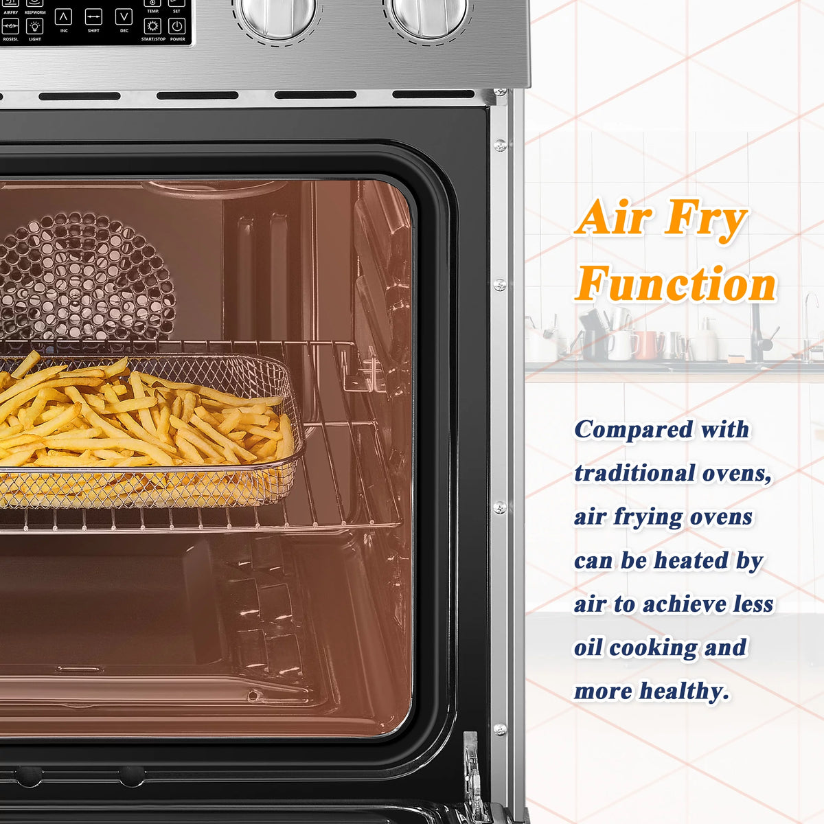 24 inch 2.9 Cu.ft Freestanding Electric Range with Convection Oven Y6248