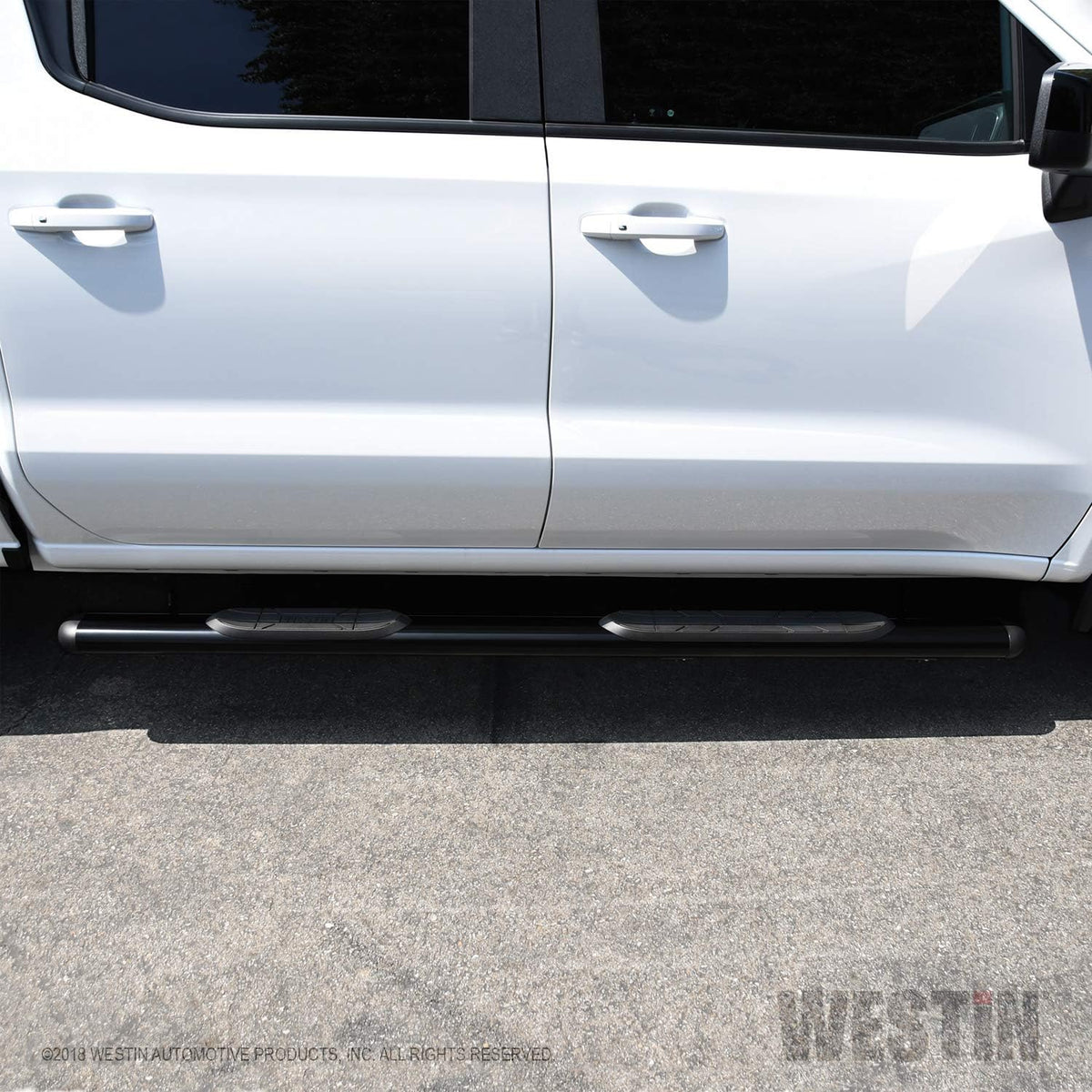 Black 3 inch Oval Nerf Step Bar Mount Kit V65797