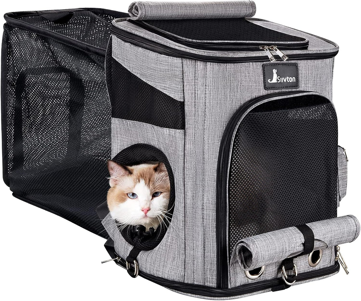 Expandable Pet Carrier Backpack with Breathable Mesh U746843