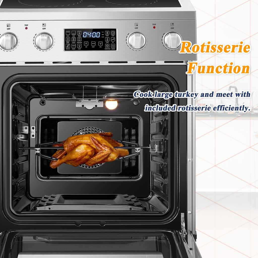 24 inch 2.9 Cu.ft Freestanding Electric Range with Convection Oven Y6248