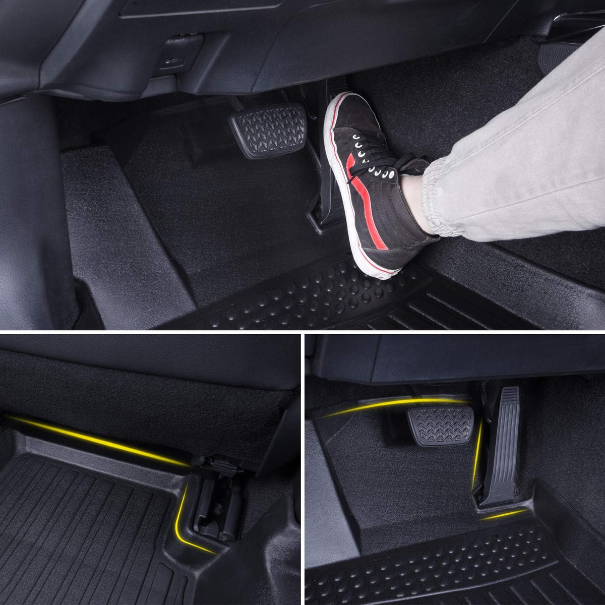 Black Floor Mats Liners L383