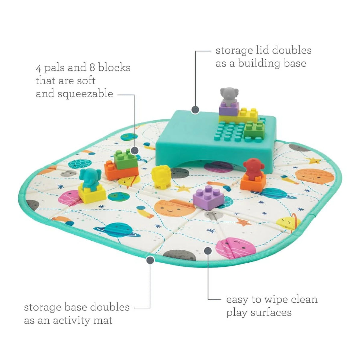 14-Piece Multicolor Building Blocks Activity Station H2674