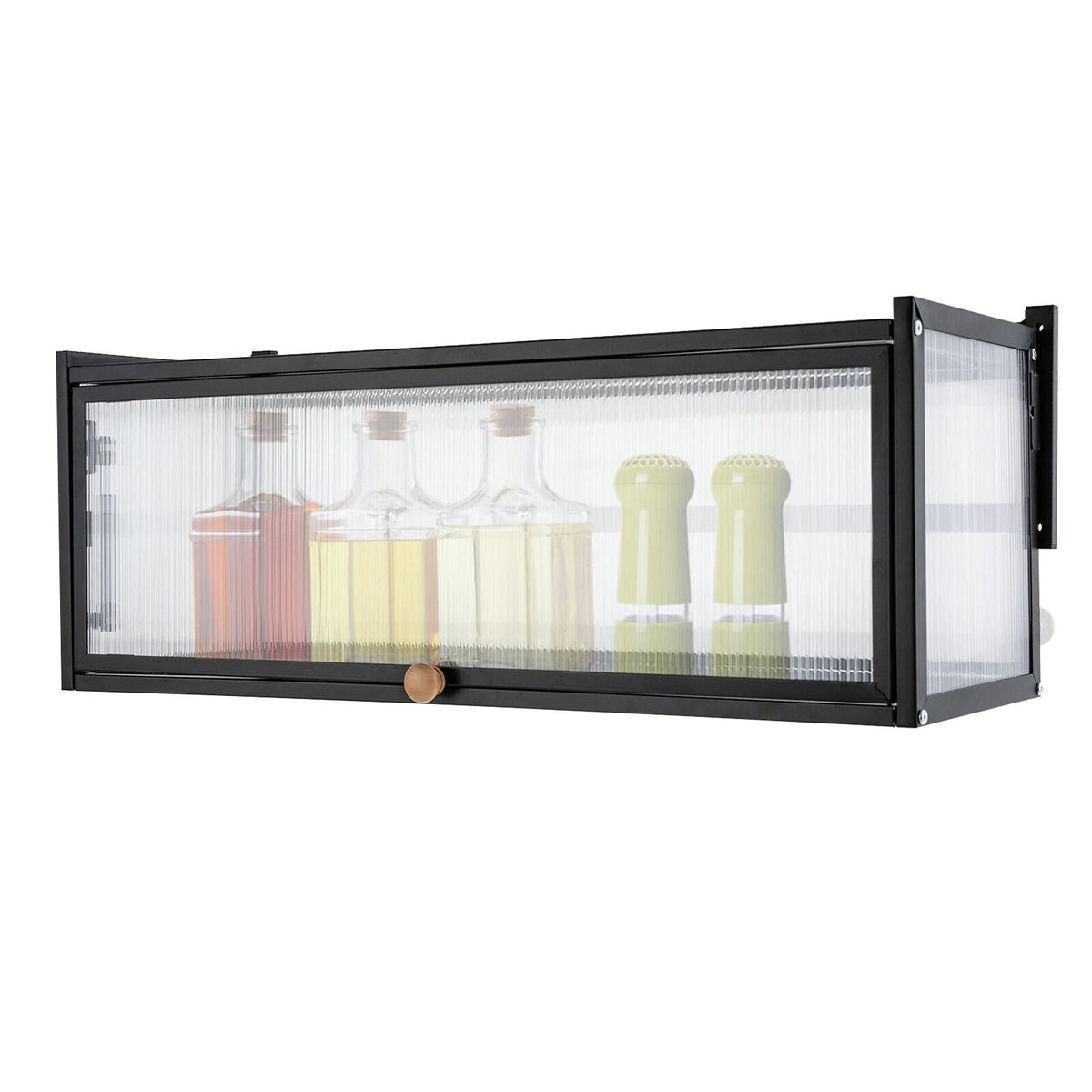 Black Wall Mount Storage Cabinet O367097