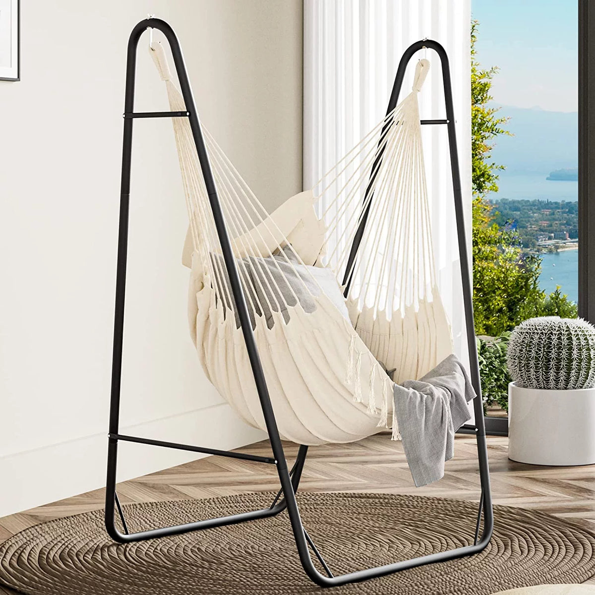 Hammock Chair with Stand Heavy Duty 330Lbs I682262