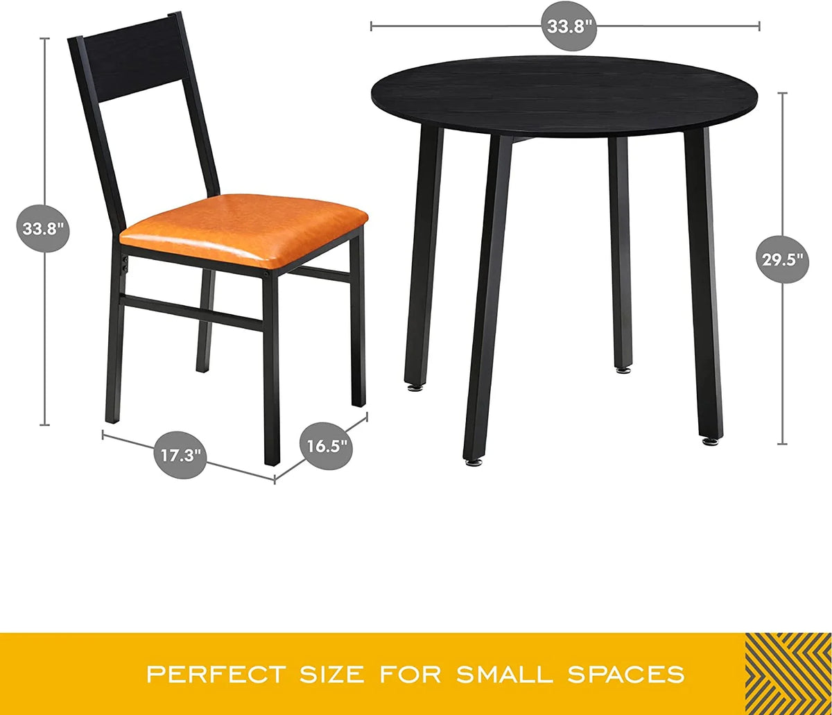 3 Piece Dining Table Set with Cushioned Chairs Z65258