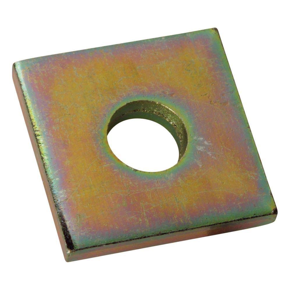 3/8 in. Square Strut Washer Gold Galvanized 50 Pieces M74185