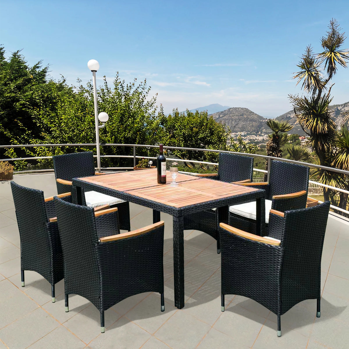 7-Piece Outdoor Patio Wicker Dining Set E417278