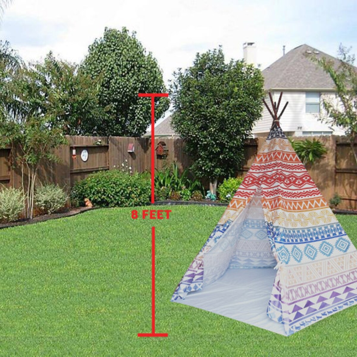 8' Extra Large Teepee Play Tent G654