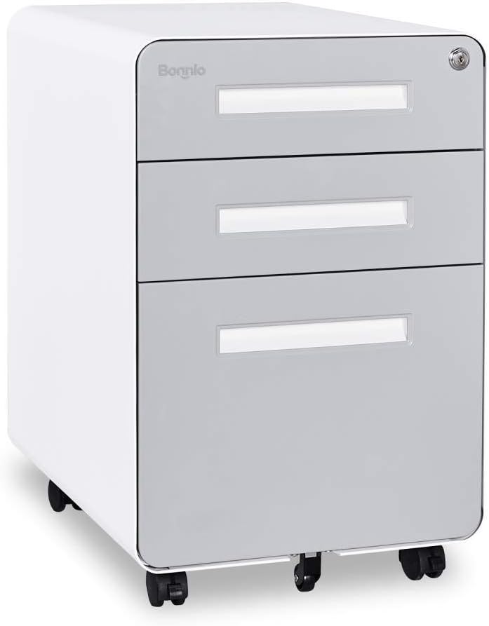 3 Drawer Rolling File Cabinet with Lock Y628017