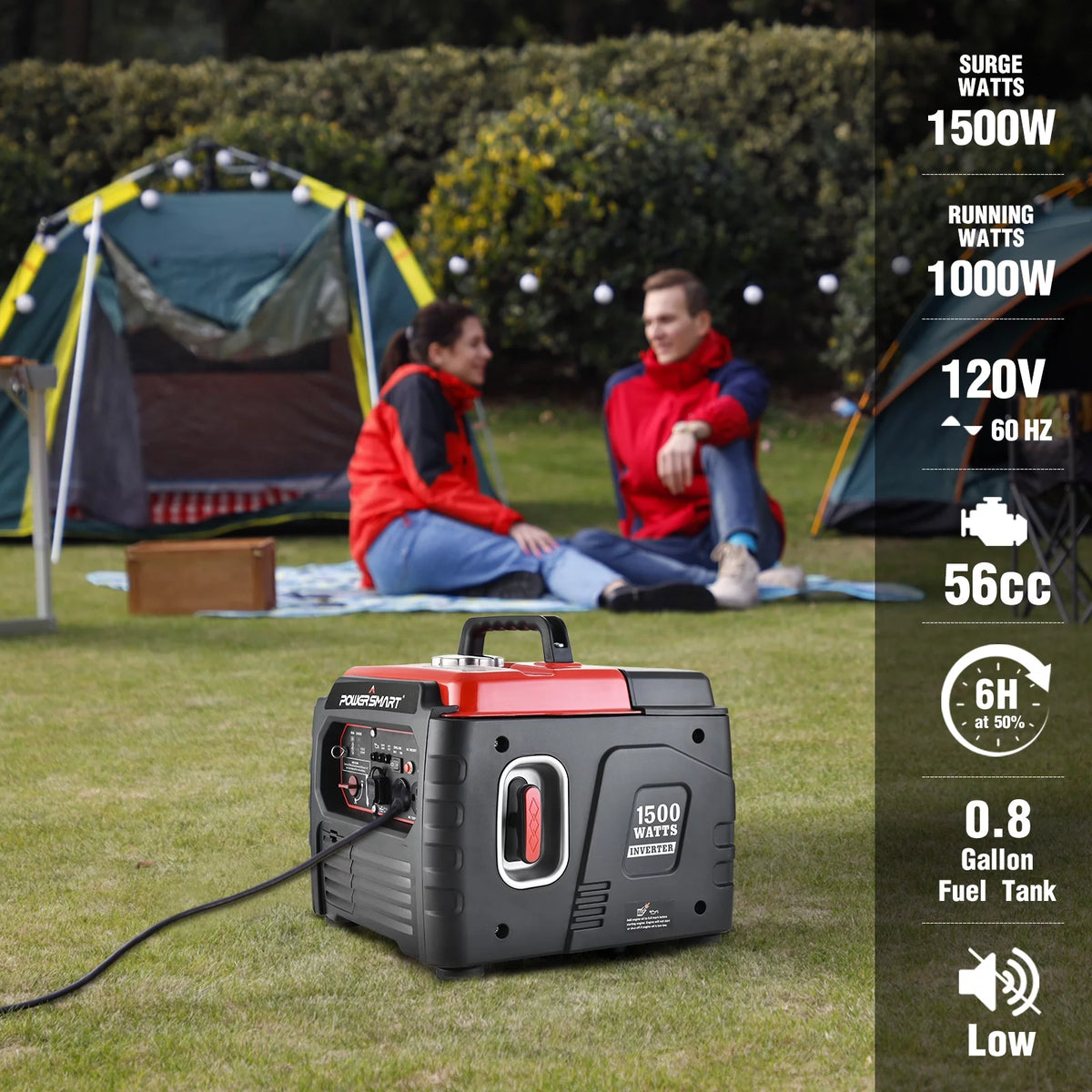1500 Watt Portable Gas Power Inverter Generator T35443