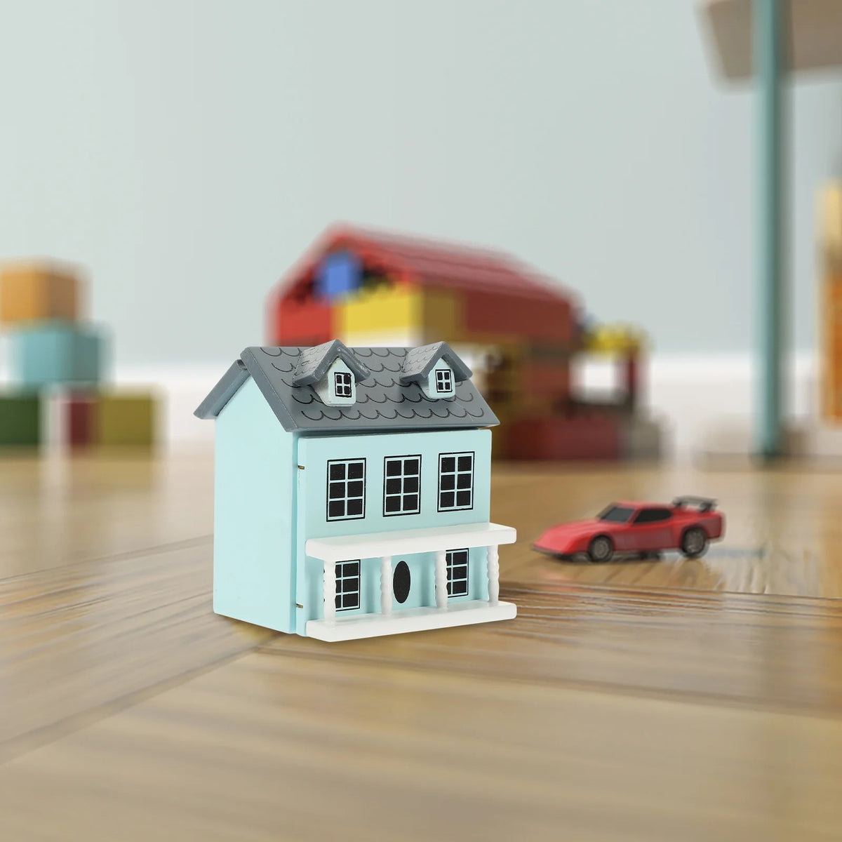 Miniature Wooden Doll House Villa R837256