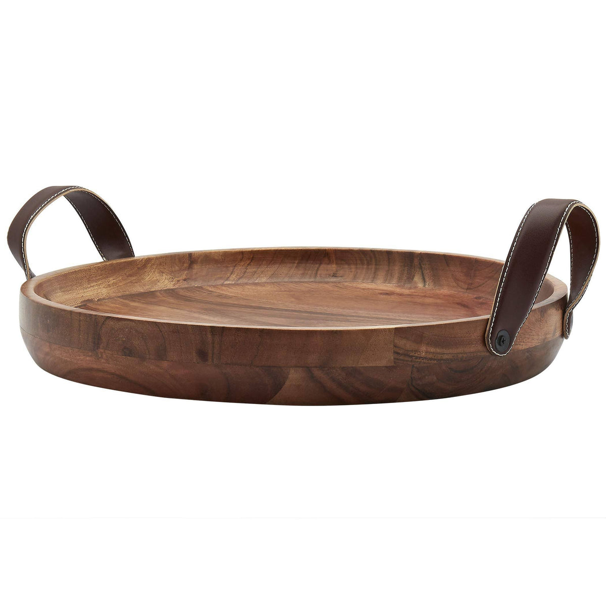 Acacia Wood Round Serving Tray X6168