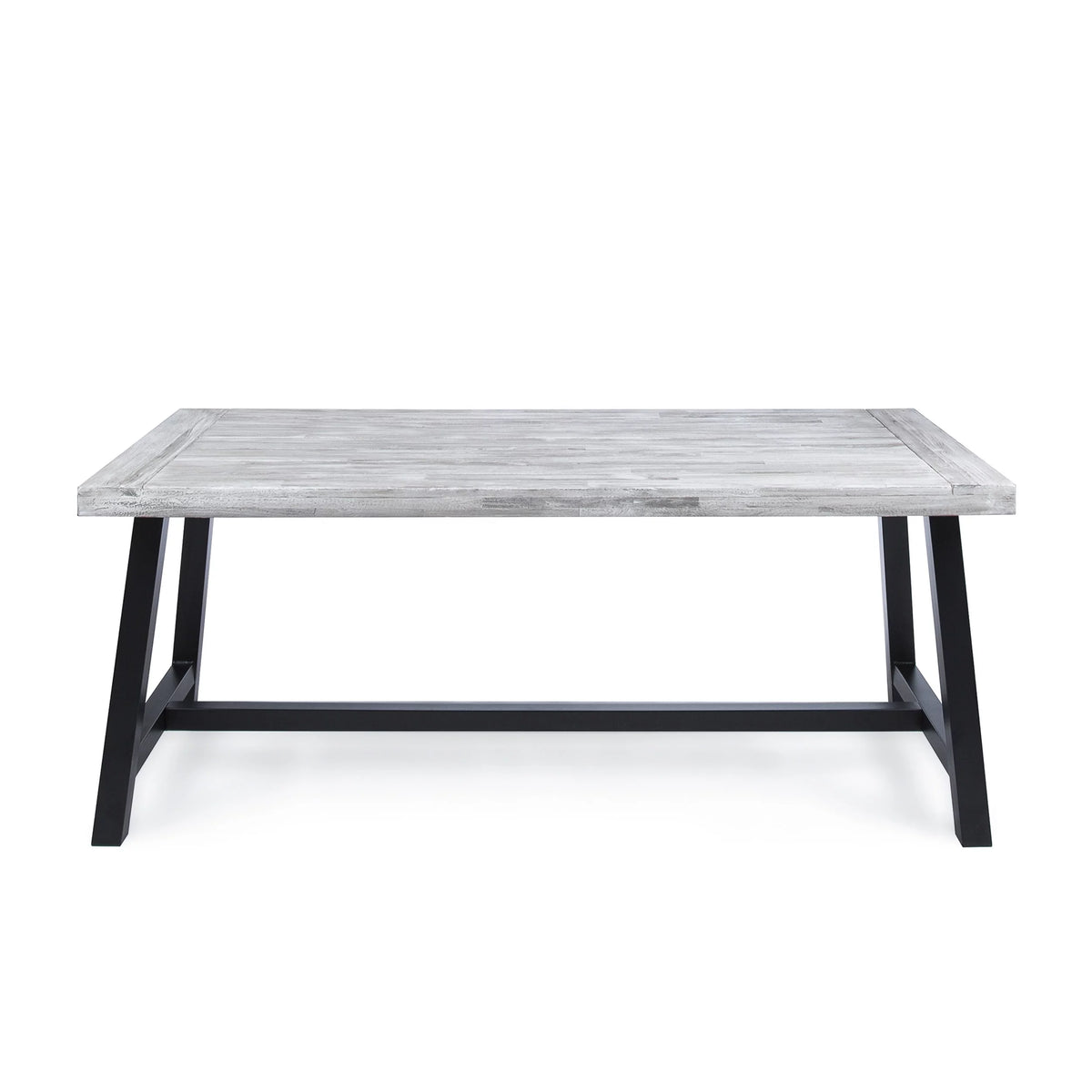 Light Grey Acacia Wood Rectangular Dining Table X689