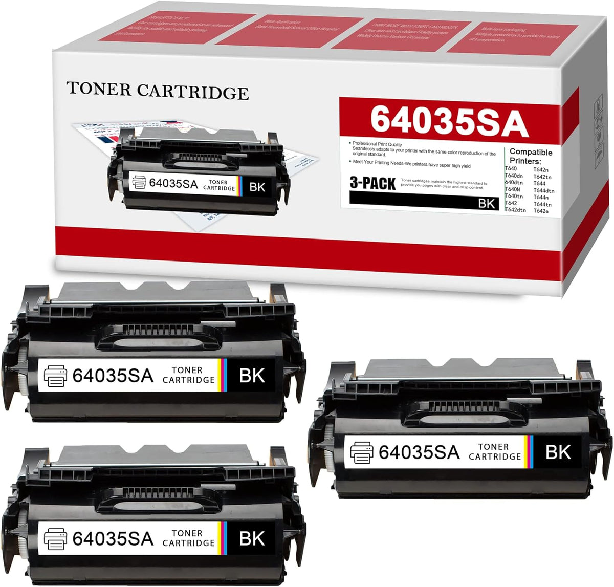 Black Toner Cartridge Replacement (3 Black) Q3623