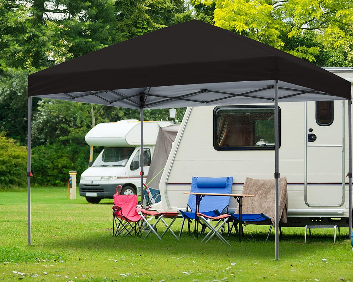 10x10FT Pop Up Canopy Tent with Wheeled Carrying Bag U509