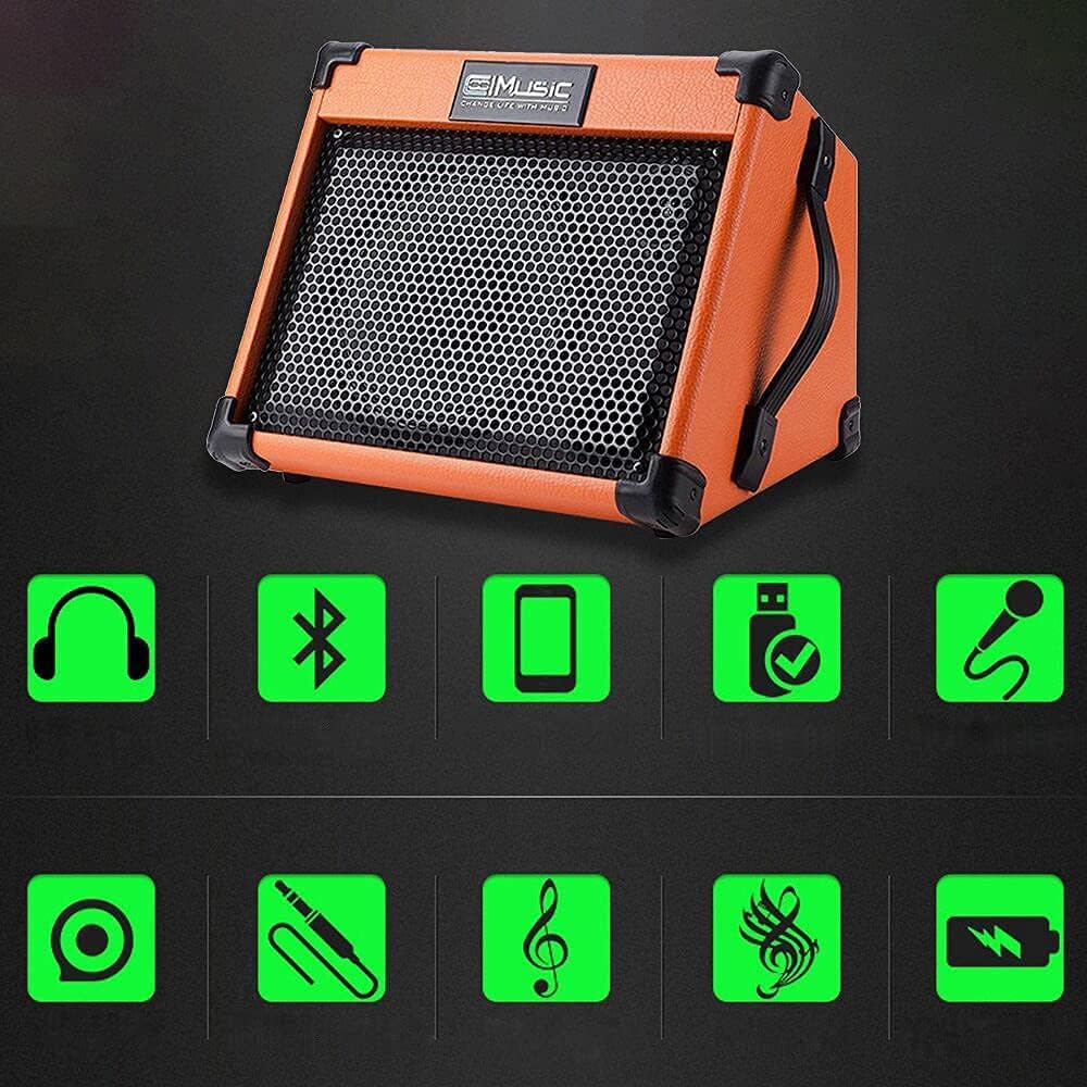 20 Watt Portable Bluetooth Acoustic Guitar Amplifier T9825