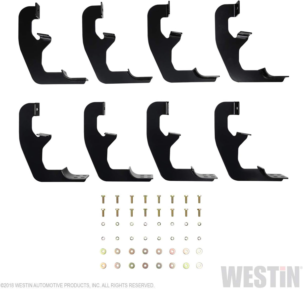 Black 3 inch Oval Nerf Step Bar Mount Kit V65797