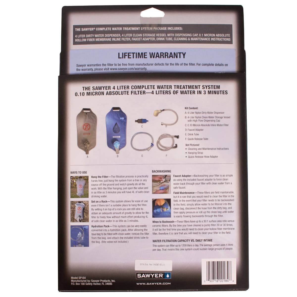 Complete 4L Water Treatment System H4262