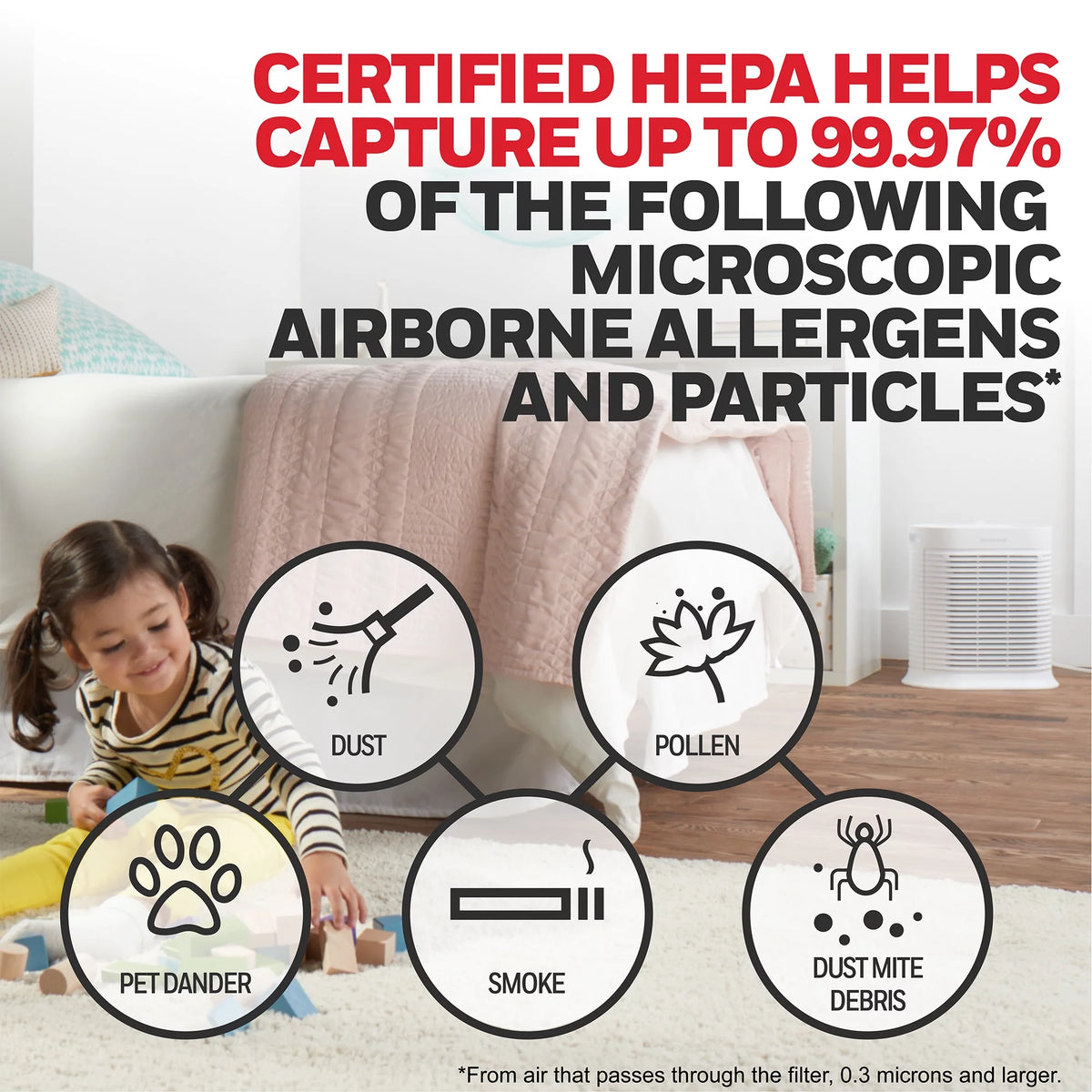 Air Purifier HEPA Filter 155 sq ft G52705