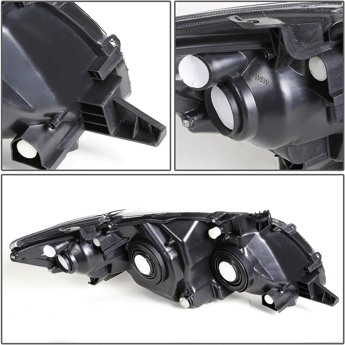Chrome Housing Amber Corner Headlights Assembly O387