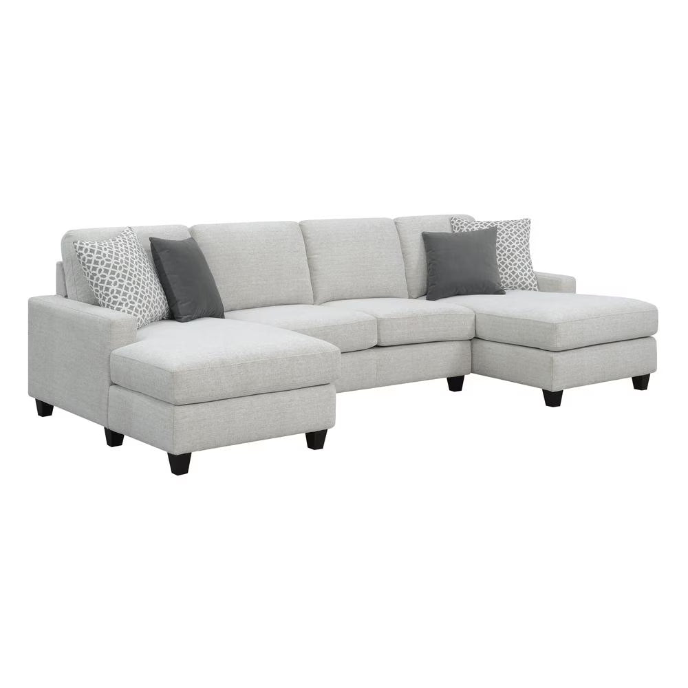 Chaise Sectional with Pillows A1666