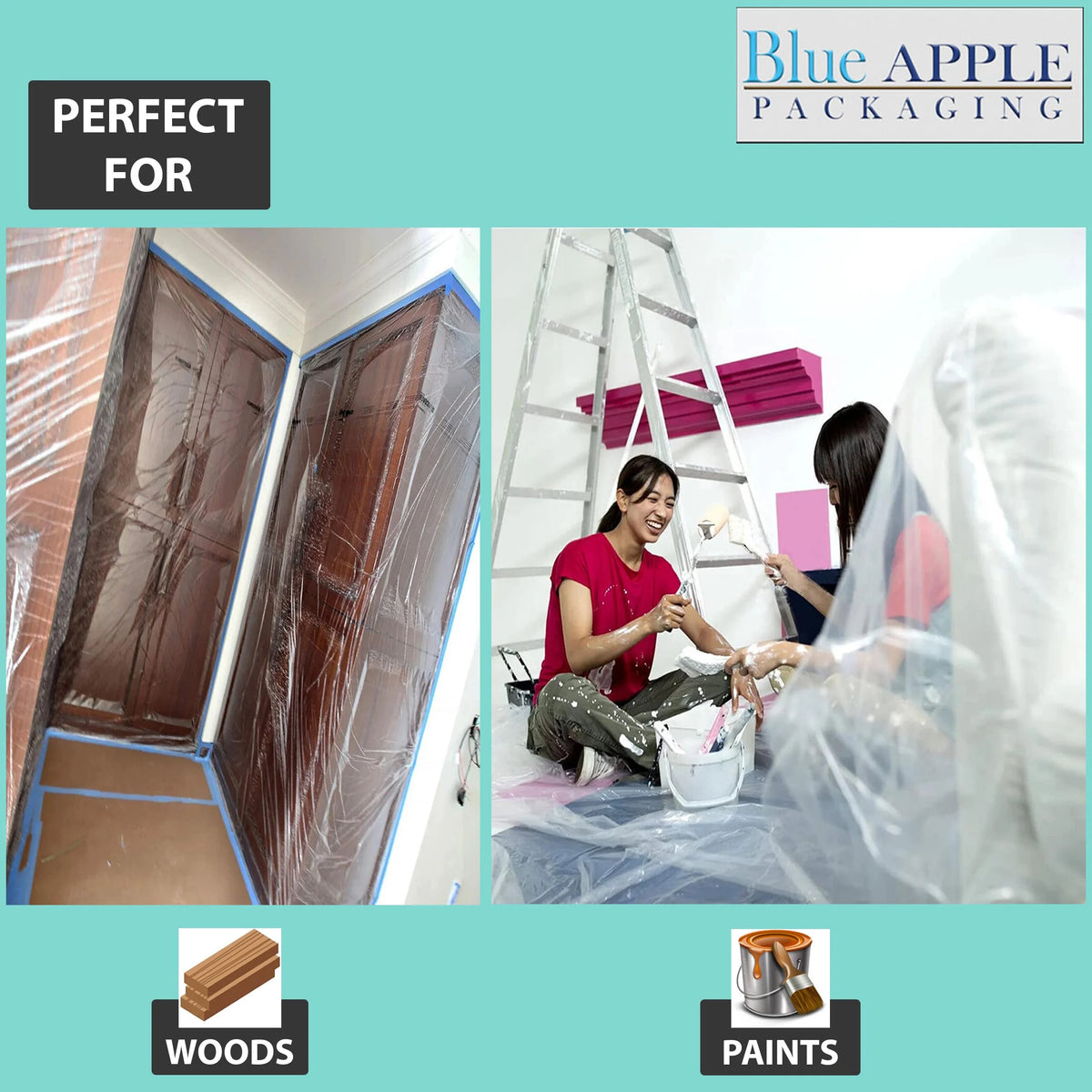 6Mil Clear LDPE Plastic Sheeting Tarp (12ft x 100ft) C258