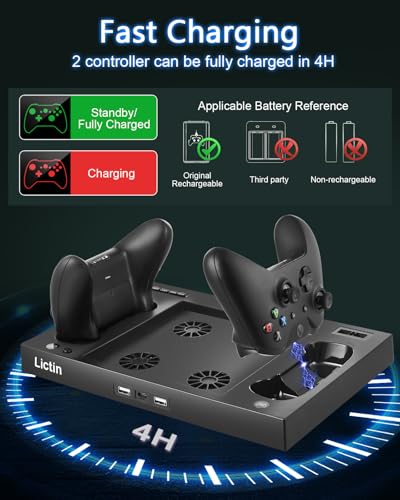 Charging Station with 4 Cooler Fan System for Xbox Series X B11149