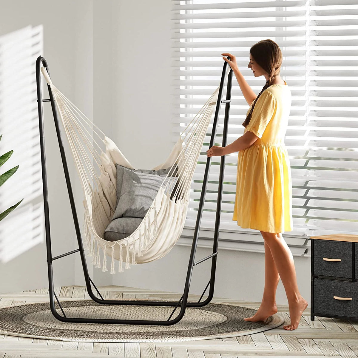 Hammock Chair with Stand Heavy Duty 330Lbs I682262