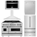 48 in. Dual Fuel Range, Range Hood, Microwave Drawer, Dishwasher, Refrigerator N54369