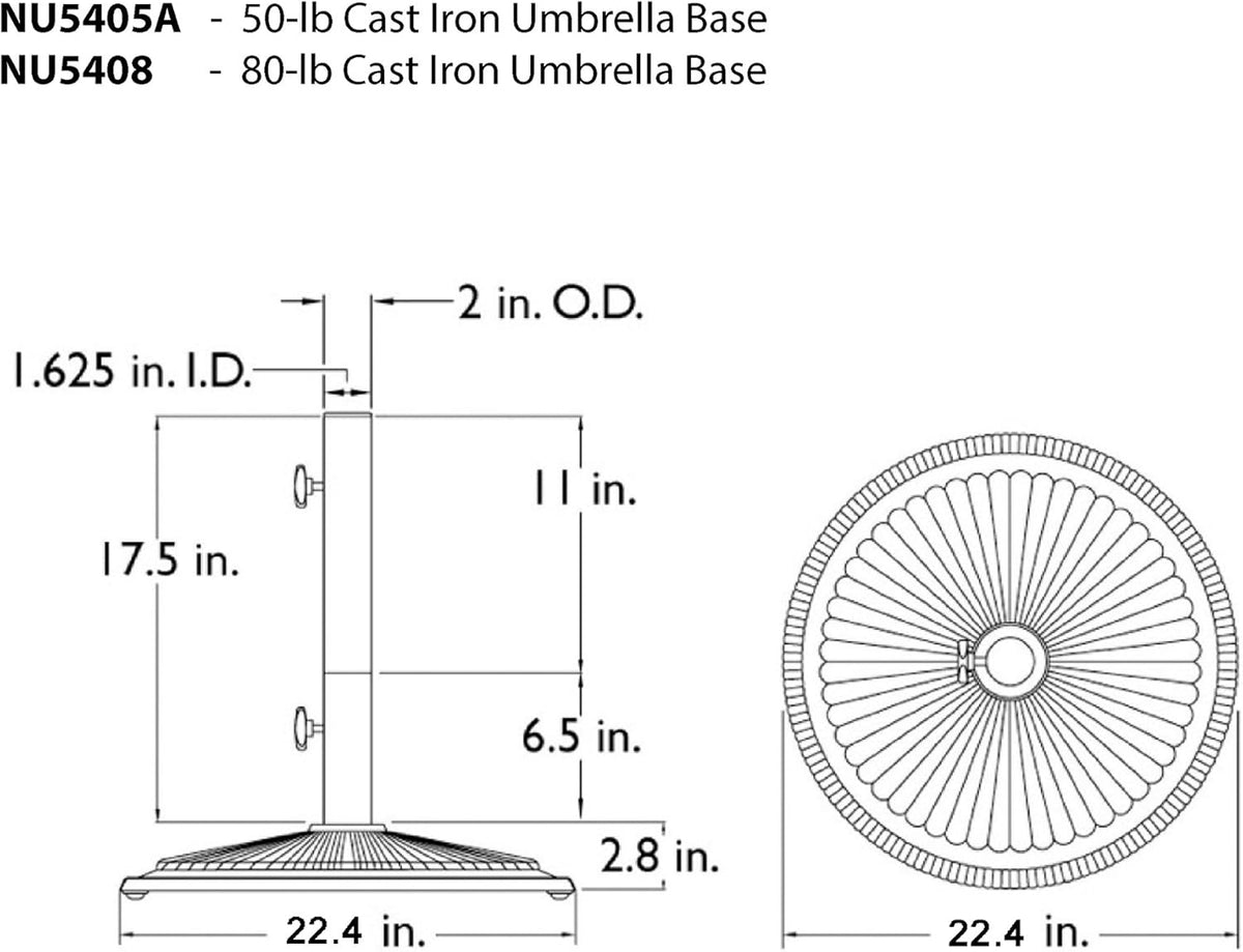 Bronze Cast Iron Umbrella Base L875