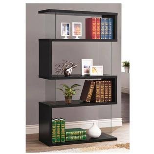 4 Shelves Black Wood Bookcase A1464