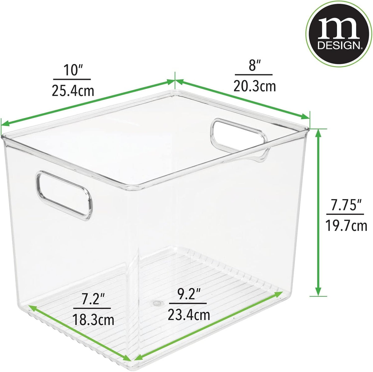 Clear 8 Pack Plastic Storage Organizer Bin Basket with Handle X837250