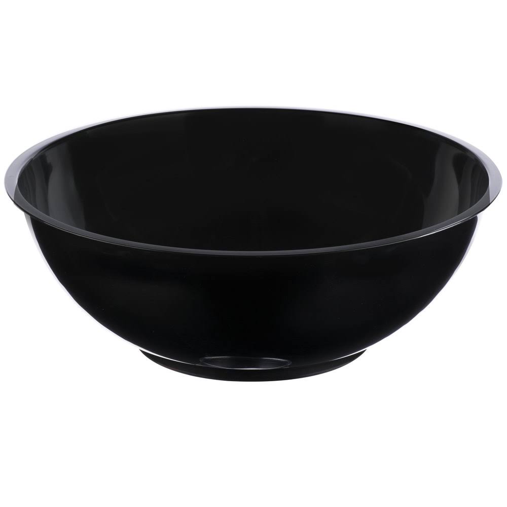 Black High Profile Plastic Catering Bowl - 25/Case S759