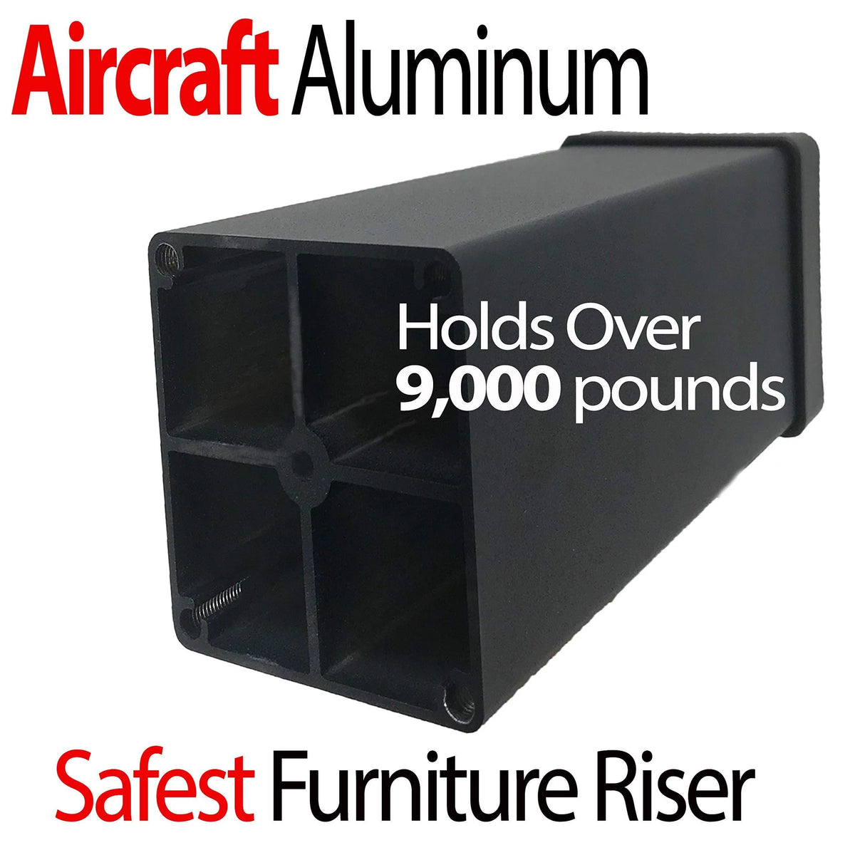 Aluminum Bed Riser 5.5 Inch Lift 4 Pack S577