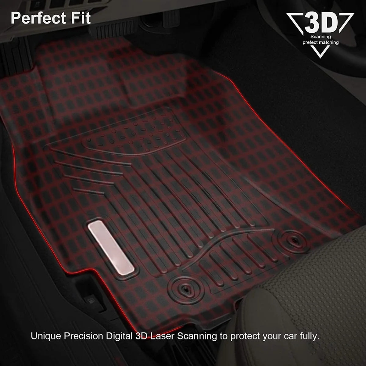 3 Piece TPE Rubber Floor Mats for Subaru Outback & Legacy Full Set All-Weather C279