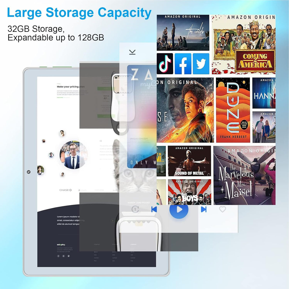 10 inch Android Tablet with 32GB ROM 4G Phone Call J89310