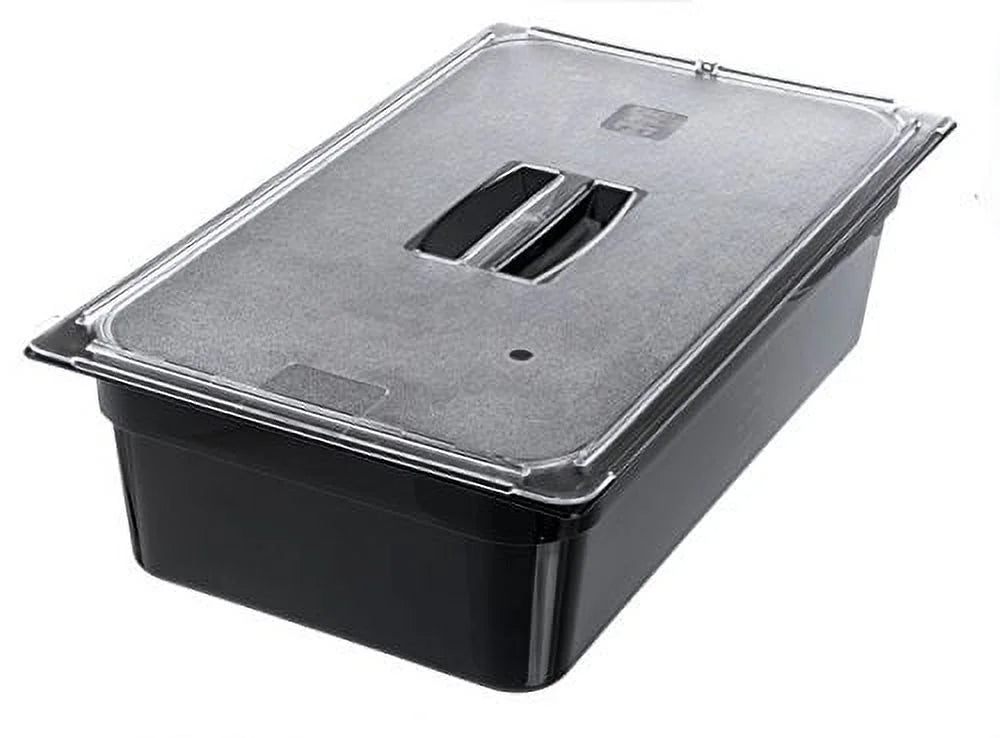 Black Polycarbonate Food Pan Full-Size 6" Deep W881957