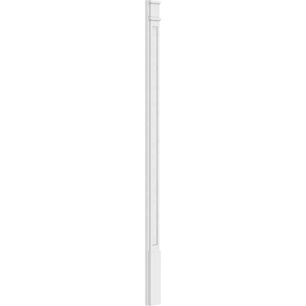 Flat Panel PVC Pilaster with Decorative Capital and Base (Pair) A1063
