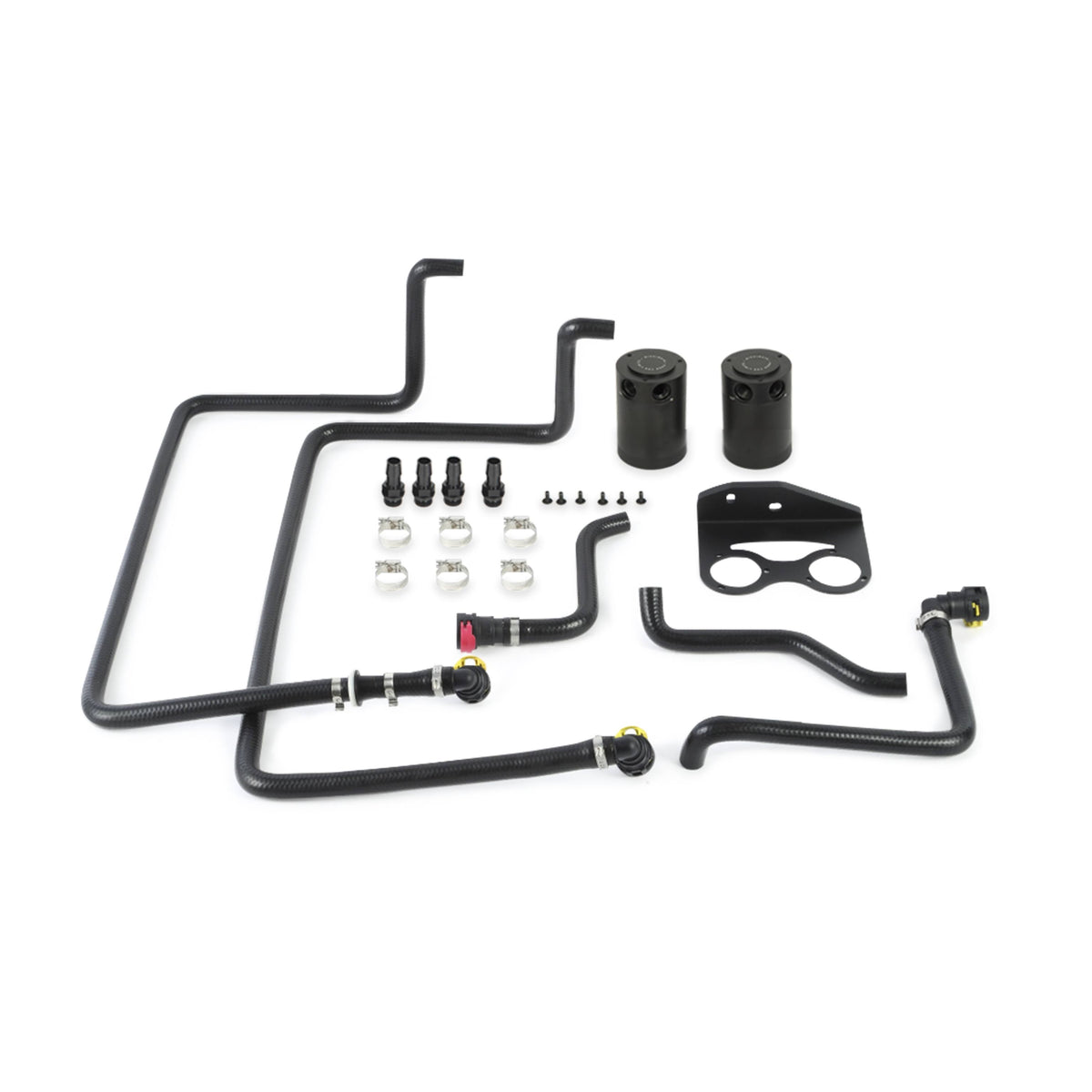 Black Baffled Oil Catch Can Kit Y74004
