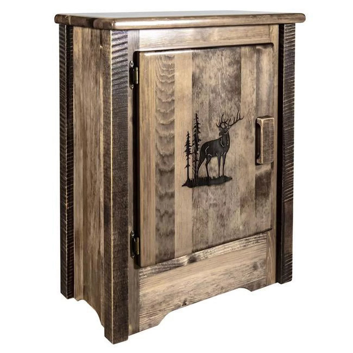 Accent Cabinet with Laser Engraved Elk Design M55183