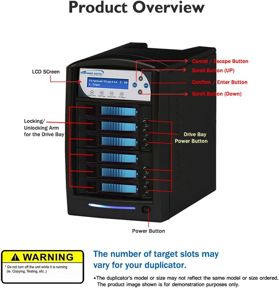 1 to 2 SATA Hard Drive Duplicator L539