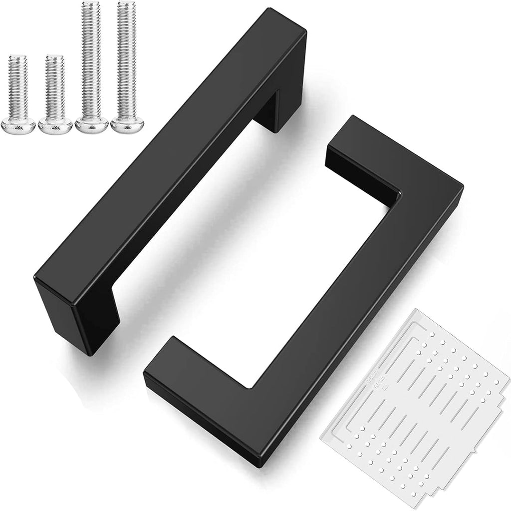 25 Pack 3-3/4 Inch Matte Black Cabinet Pulls U616849